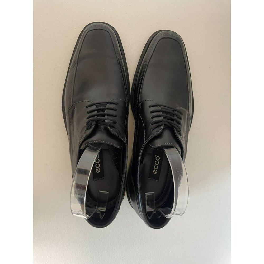 ECCO Men's Black Melbourne Tie Shoe Size EU 44 / US 10.5 - Pre-owned, Some Wear - Picture 5 of 13